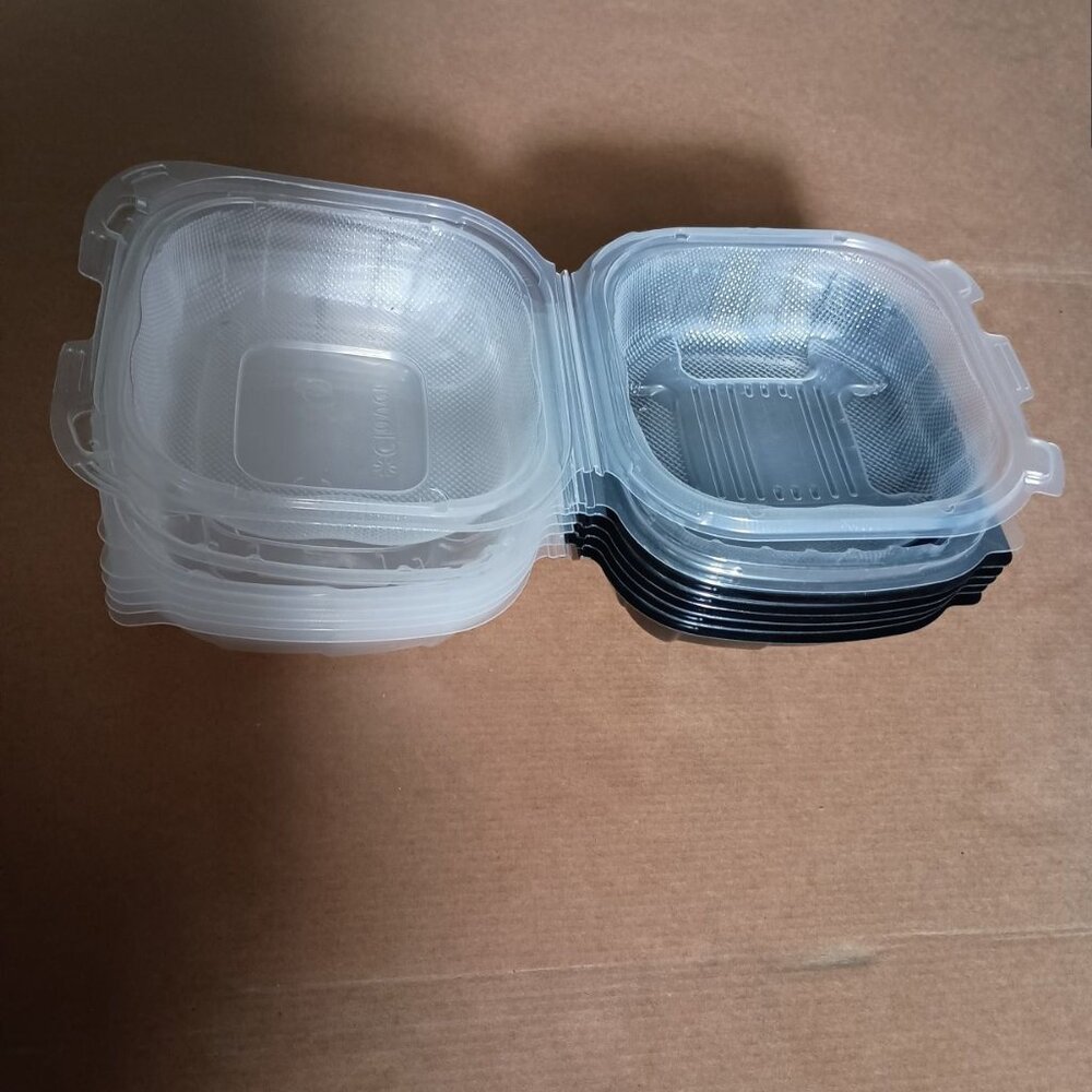 10 reusable clamshell meal prep plastic food storage containers